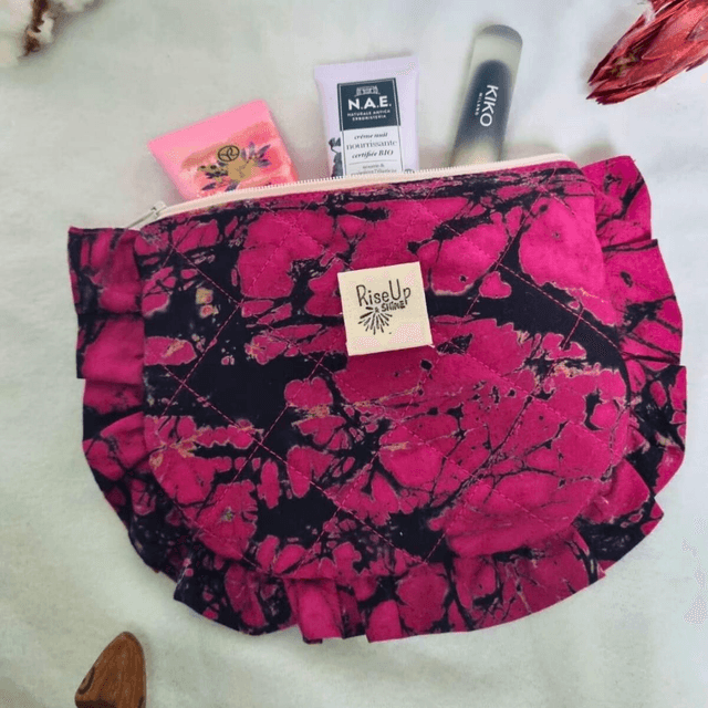Pochette matelassée à fronce motif éclat d'amour 💖