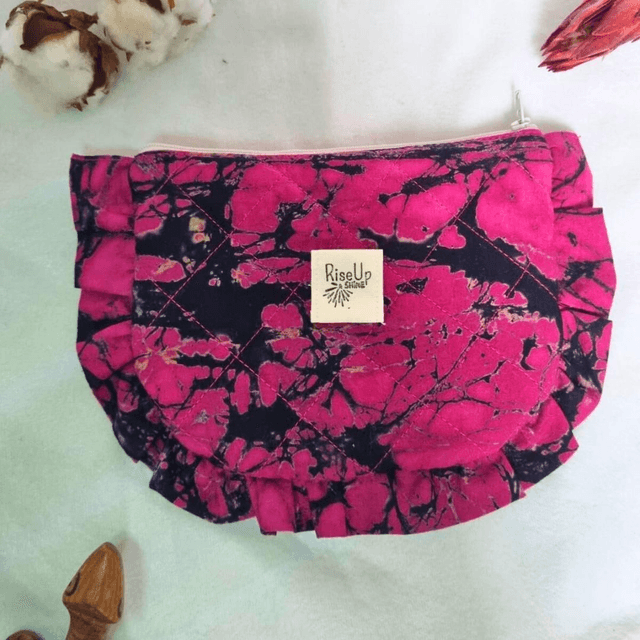 Pochette matelassée à fronce motif éclat d'amour 💖