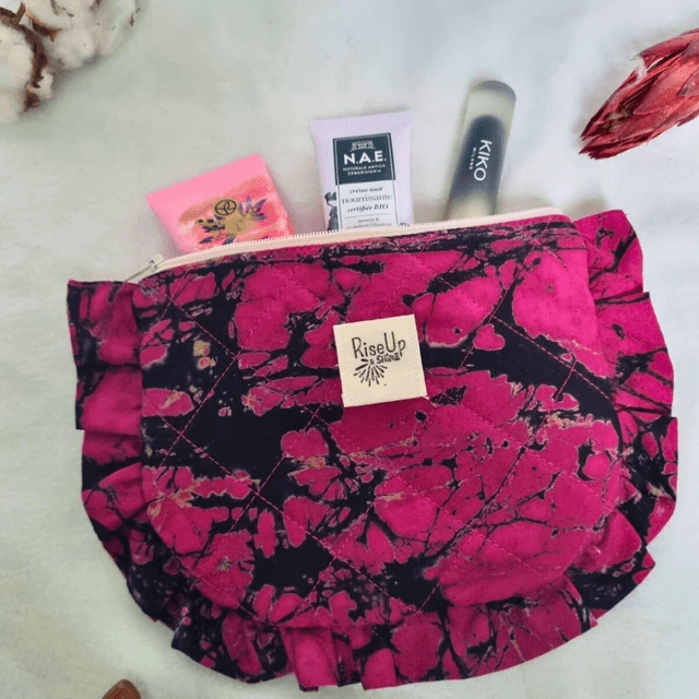 Pochette matelassée à fronce motif éclat d'amour 💖