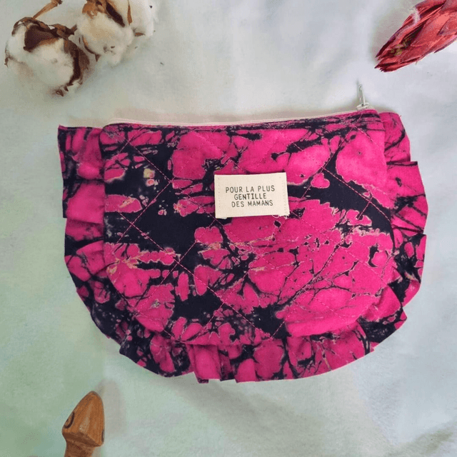 Pochette matelassée à fronce motif éclat d'amour 💖
